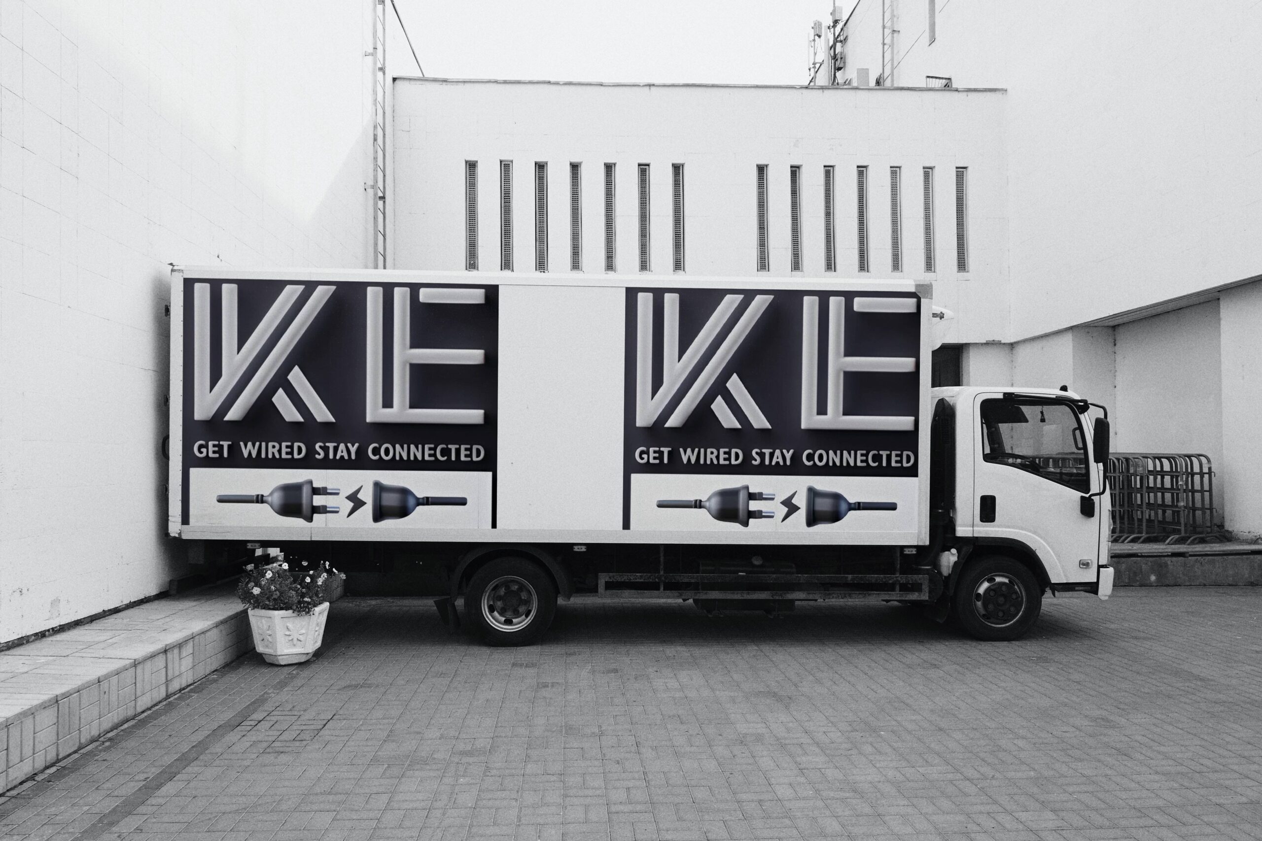 Product truck branding mockup