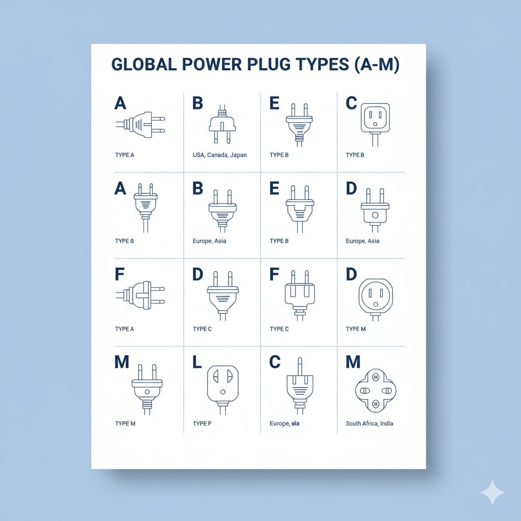 kekable power plug types